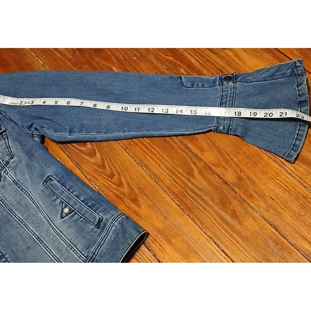 LiverPool Jean Jacket with flare cuffs inside pockets Medium NWOT - Picture 15 of 15